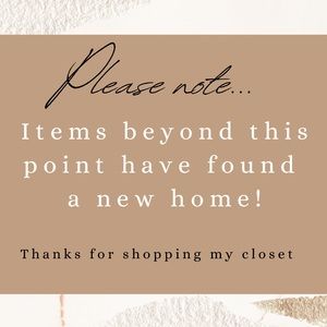 Items beyond this point have found a new home!